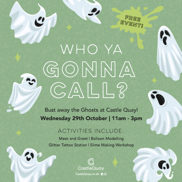 who ya gonna call halloween event graphic